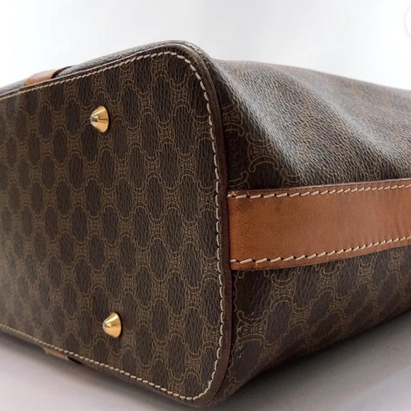 Celine Macadam Gran Sac Cabas LG Coated Canvas/Leather Open Vintage Tote - Picture 7 of 13